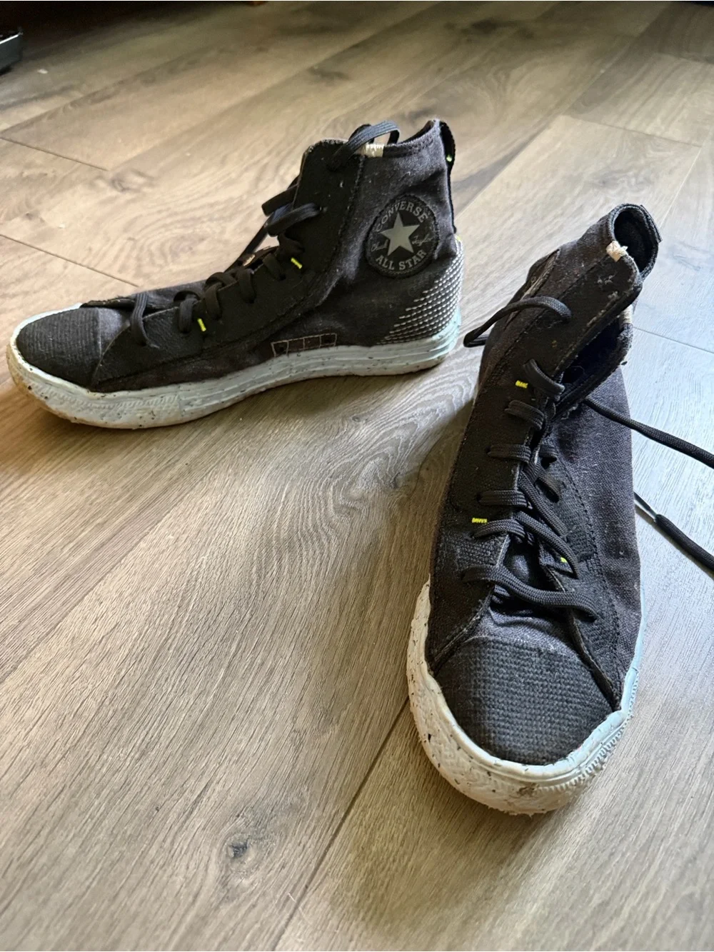 Converse Kids Black High-Top Sneakers with White Soles
